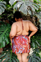 Cayenne Wave Triangle Bikini Top with Wrap Around String