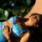 Balconette Underwired and Padded Bikini Top - Lotus Pond