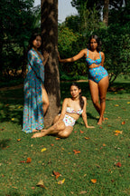 High Waist and High Coverage Bikini Bottom - Lotus Pond