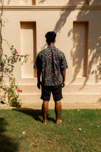 Hand Block Printed 100% Cotton Shirt - Moss