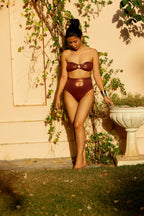 Ring Bikini Top (with Removable Halter Straps)- Copper Shimmer