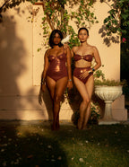 Ring Bikini Top (with Removable Halter Straps)- Copper Shimmer