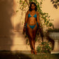 String Bikini Bottom - Cerulean Shimmer