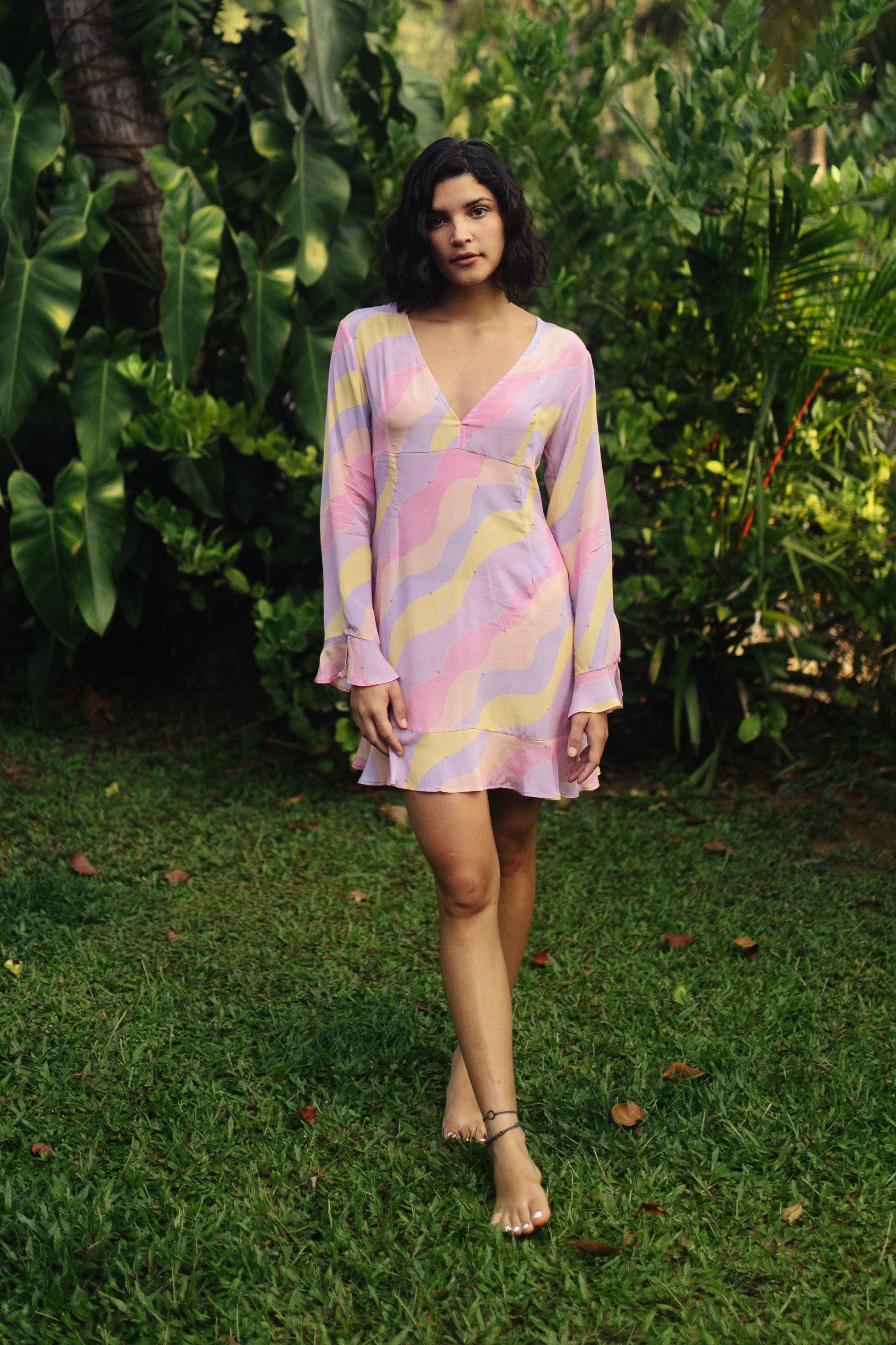 Jasmine Wave Lolita Ruffled Short Dress