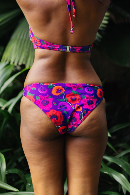 Oriental Poppy Low Rise Bikini Bottom