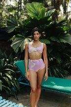 Jasmine Wave High Waist Belted Bikini Bottom