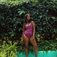Oriental Poppy One Piece Swimsuit