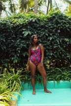 Oriental Poppy One Piece Swimsuit