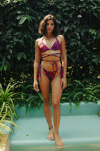 Oriental Poppy String Bikini Bottom