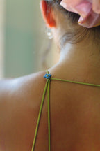 Jasmine Wave Wrap Dress With Hand Crochet Flower Straps