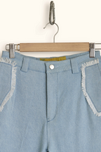 FRINGED POCKET PANTS