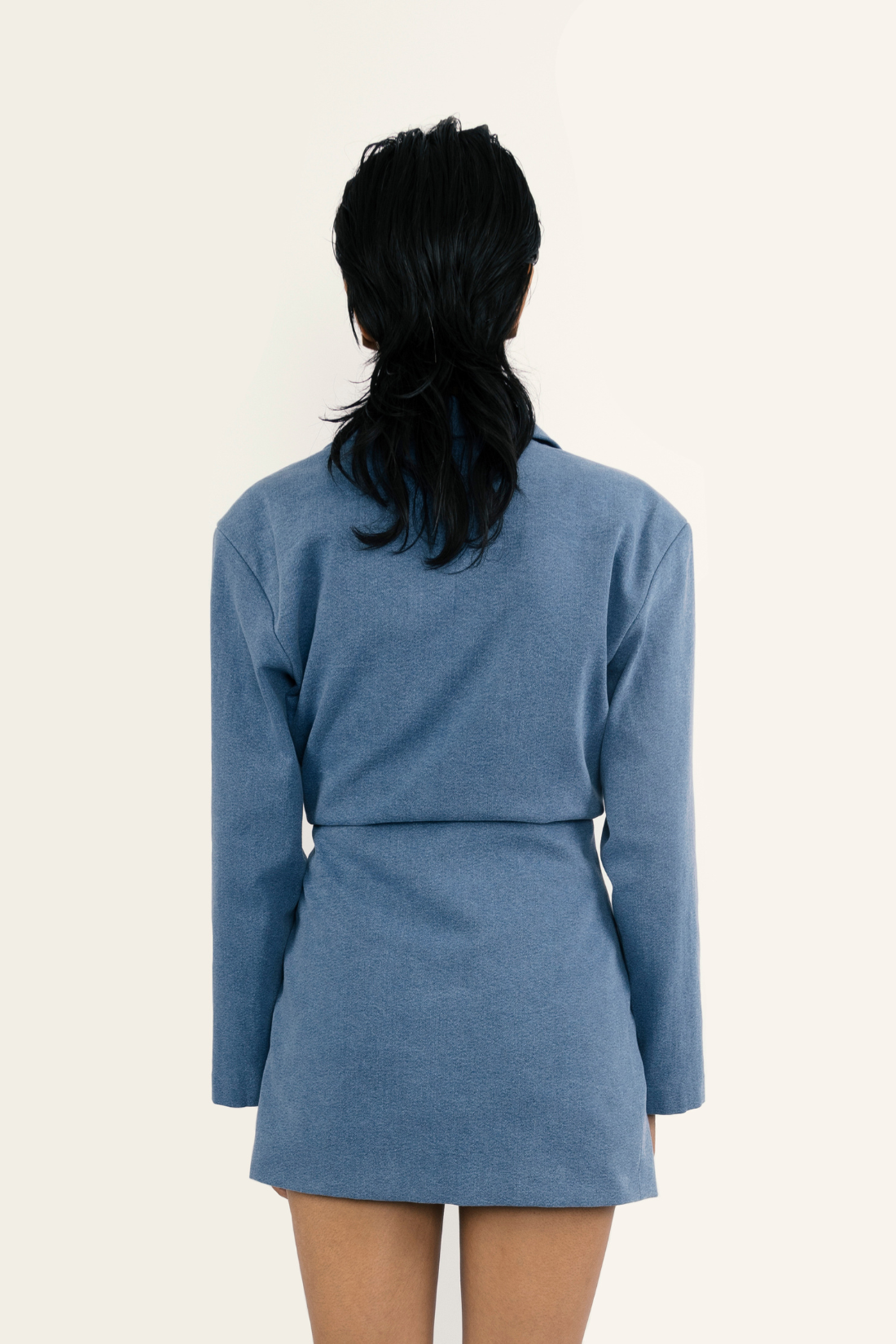 DRAPED BLAZER & MINI SHORTS SET