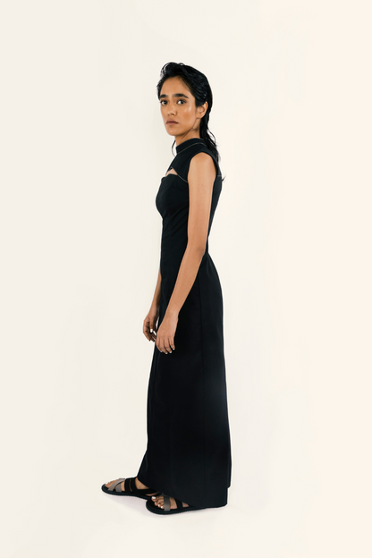 PANELED MAXI DRESS