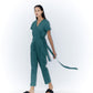 Cropped Wrap Jumpsuit