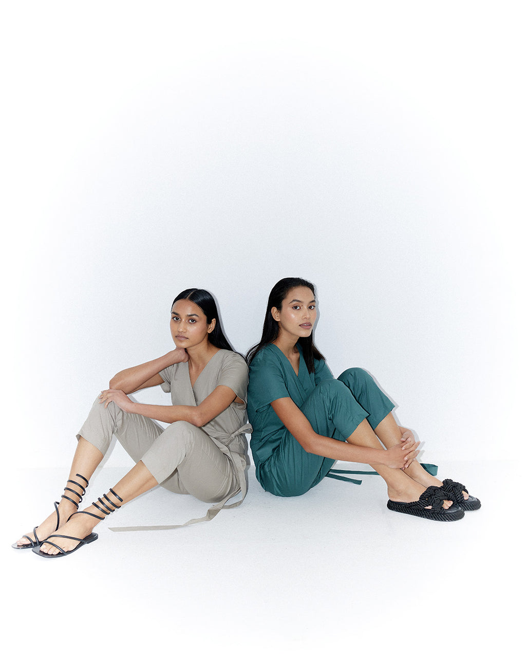 Cropped Wrap Jumpsuit