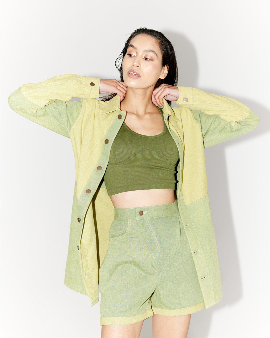 High Rise Asymmetric Shorts