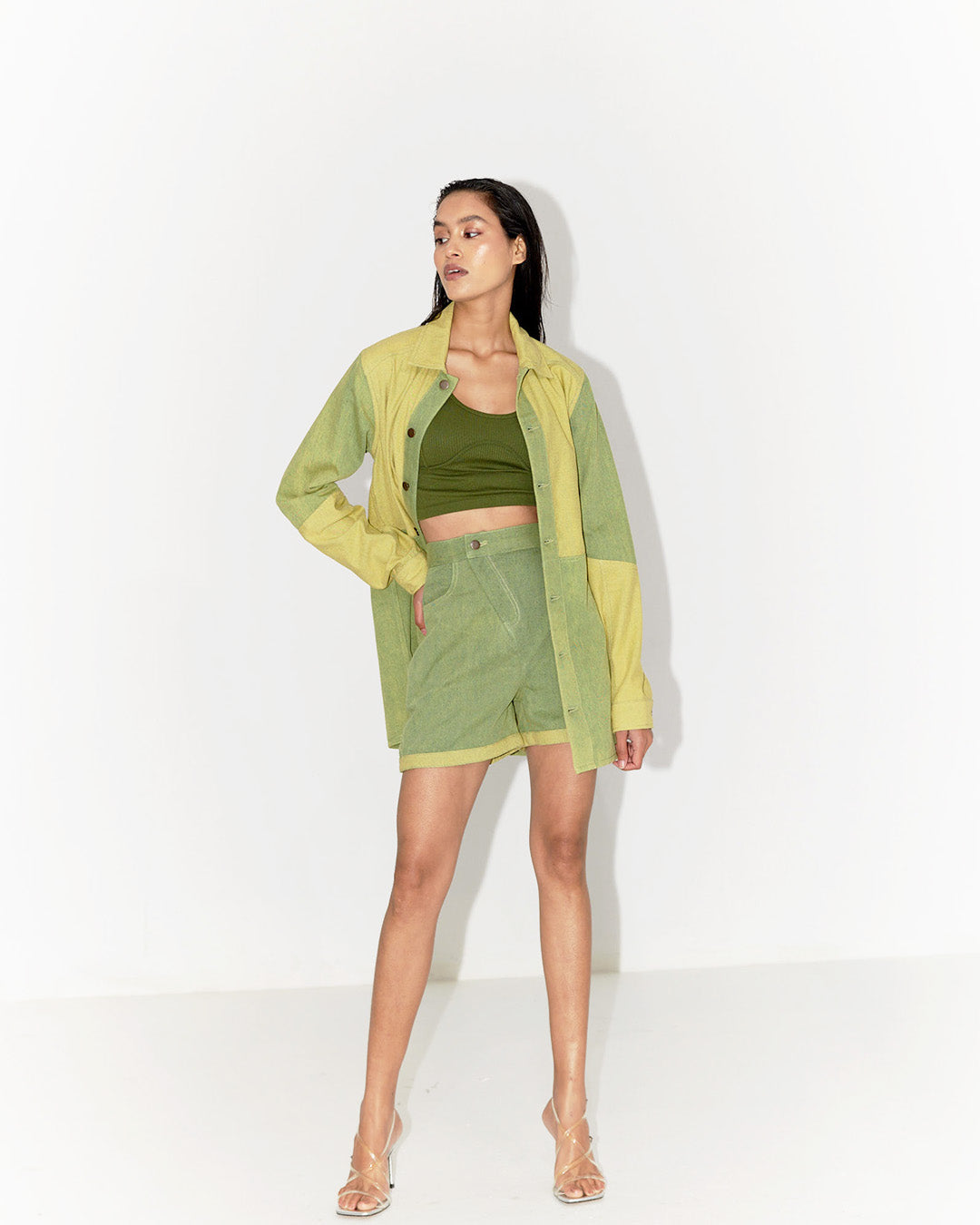 High Rise Asymmetric Shorts