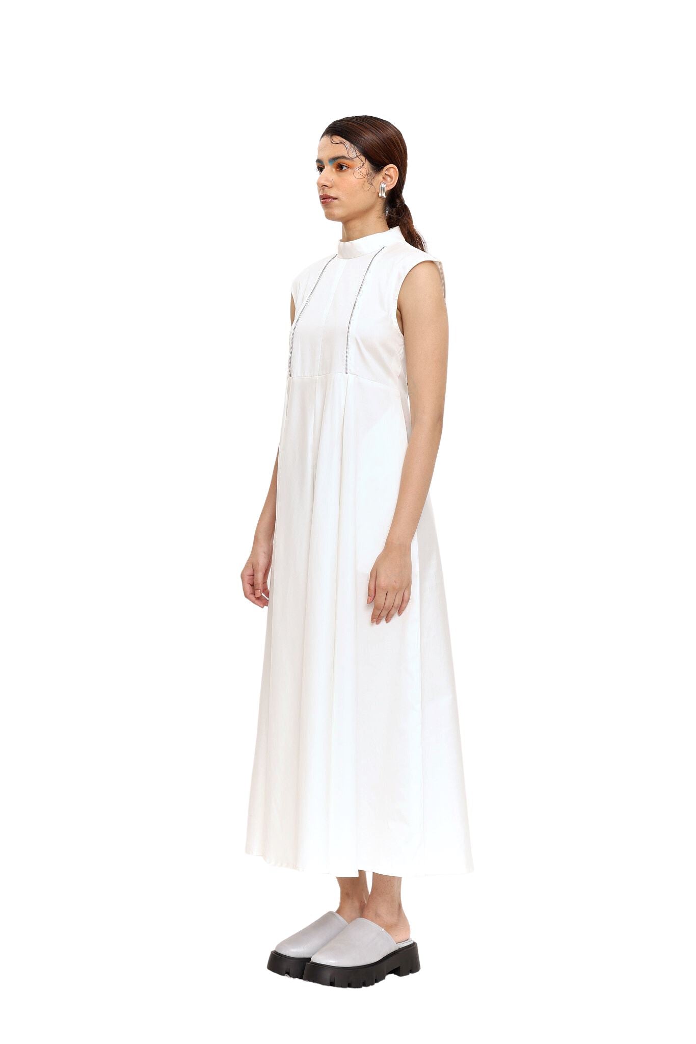 Take On The World A-Line Dress in white